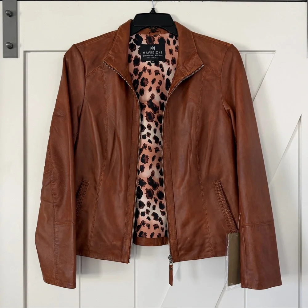 Mavericks of Scottsdale Vintage Brown Leather Jacket